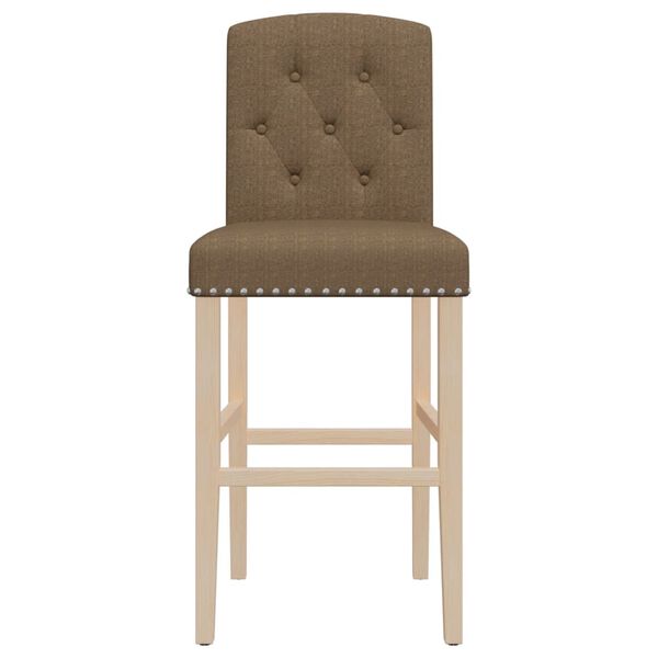 vidaXL Barst&uuml;hle 2 Stk. Massivholz Gummibaum und Stoff