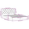 vidaXL Bettgestell ohne Matratze Schwarz 140x190 cm Stoff