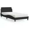 vidaXL Bett mit Matratze "Dover" Schwarz 100x200 cm Samt