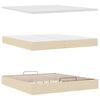 vidaXL Ottoman-Bett mit Matratzen Creme 200x200 cm Stoff