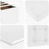 vidaXL Ottoman-Bett mit Matratze & LEDs Wei&szlig; 120x190 cm Kunstleder