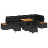 vidaXL Gartensofa-set 9 pcs Schwarz Poly-Rattan