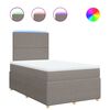 vidaXL Boxspringbett mit Matratze Taupe 120x190 cm Stoff