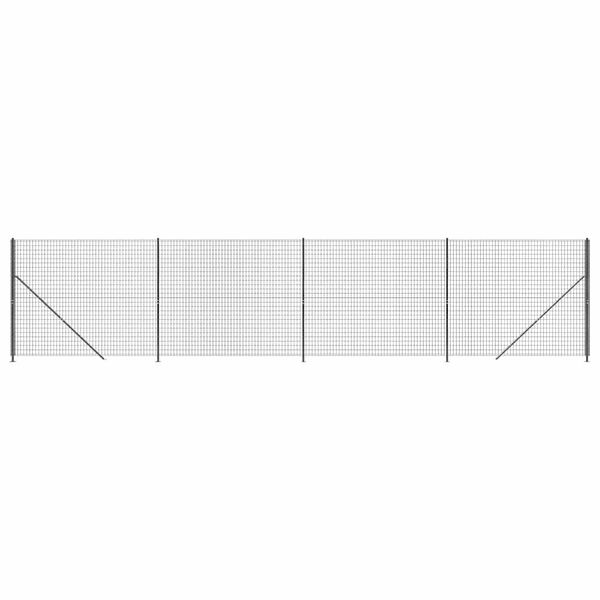 vidaXL Maschendrahtzaun mit Bodenflansch Anthrazit 2,2x10 m