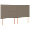 vidaXL Bettgestell ohne Matratze Taupe 180x200 cm Stoff