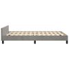 vidaXL Bettgestell ohne Matratze Hellgrau 120x190 cm Samt