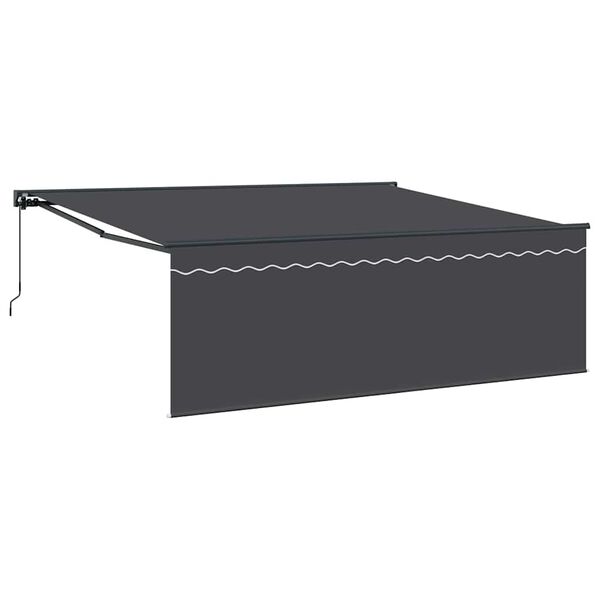 vidaXL Einziehbare Markise Anthrazit 400 x 300 cm