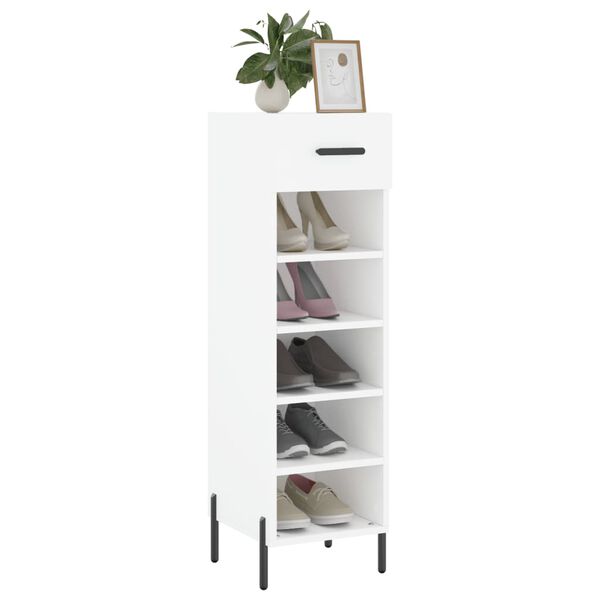 vidaXL Schuhschrank Wei&szlig; 30x35x105 cm Holzwerkstoff