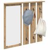vidaXL Wandmontierter Kleiderst&auml;nder Artisan-Eiche 84 x 10 x 80 cm
