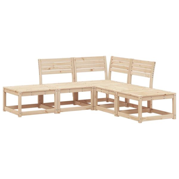 vidaXL 5-tlg. Garten-Sofagarnitur Massivholz Kiefer