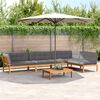 vidaXL 5-tlg. Garten-Sofagarnitur aus Paletten mit Kissen Akazienholz
