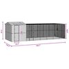 vidaXL Vogelk&auml;fig Anthrazit 845 x 304 x 247 cm Verzinkter Stahl