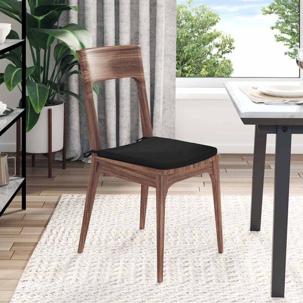 vidaXL Sitzkissen 4 pcs Schwarz 40 x 40 x 3 cm Mikrofaserstoff