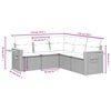 vidaXL 5-tlg. Garten-Sofagarnitur mit Kissen Grau Poly Rattan