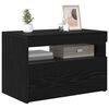 vidaXL TV-Schr&auml;nk Schwarz Eichen-Optik 60 x 35 x 40 cm Holzwerkstoff