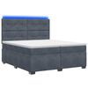 vidaXL Boxspringbett mit Matratze Dunkelgrau 200 x 200 cm Samt