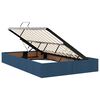 vidaXL Aufbewahrungsbett mit Matratze Blau 120 x 200 cm Polyester