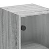 vidaXL Wandschrank mit Glast&uuml;ren Grau Sonoma 35x37x68,5 cm