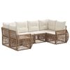 vidaXL Gartensofa-set 6 stk. 6-Sitzanzahl Beige und Cremewei&szlig;