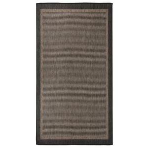 vidaXL Outdoor-Teppich Flachgewebe 80x150 cm Dunkelbraun