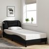 vidaXL Bettgestell ohne Matratze "Hvar" Schwarz 80x200 cm Stoff