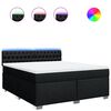 vidaXL Boxspringbett mit Matratze Schwarz 180x200 cm Stoff