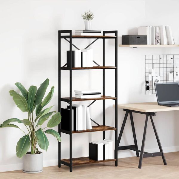 vidaXL B&uuml;cherregal Ger&auml;ucherte Eiche 60 x 30 x 155 cm Holzwerkstoff