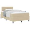 vidaXL Boxspringbett Hellgrau und Wei&szlig; 120 x 190 cm Cordstoff