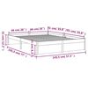 vidaXL Massivholzbett 140x190 cm