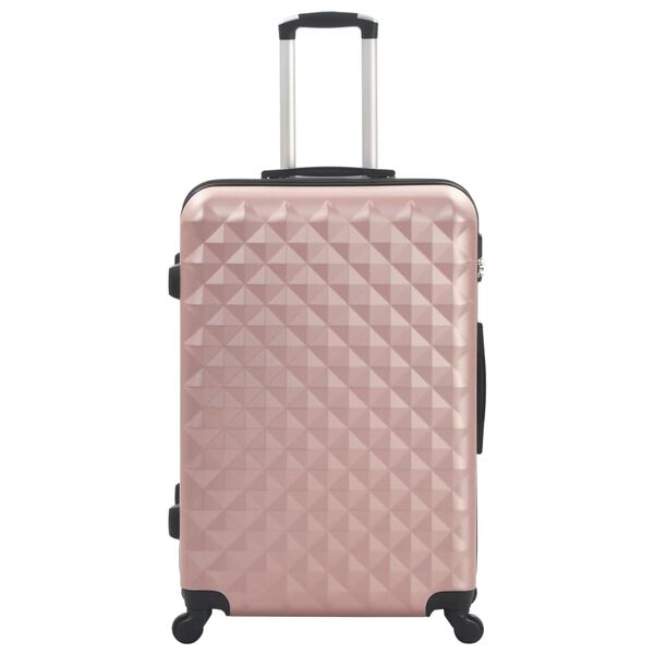 vidaXL Hartschalen-Trolley-Set 3 Stk. Roségold ABS