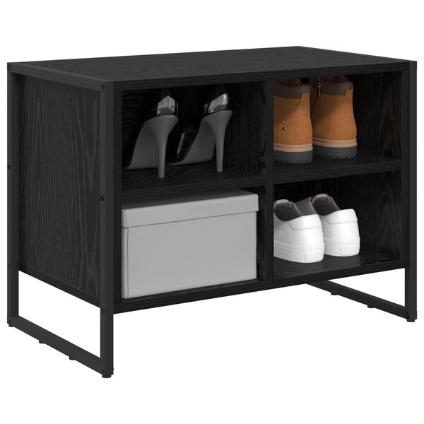 vidaXL Schuhschrank Schwarz Eichen-Optik 60 x 35 x 44 cm Holzwerkstoff