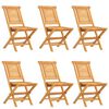 vidaXL 7-tlg. Garten-Essgruppe Massivholz Teak