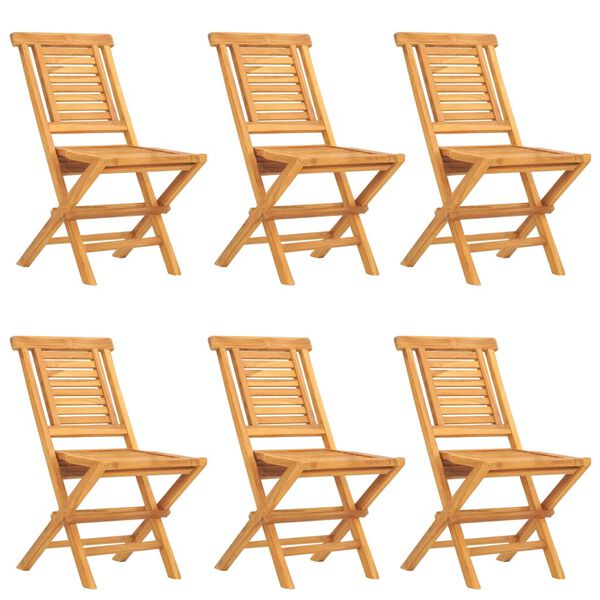 vidaXL 7-tlg. Garten-Essgruppe Massivholz Teak
