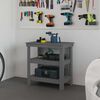 vidaXL Werkbank Grau 78,5x50x80 cm Massivholz Kiefer