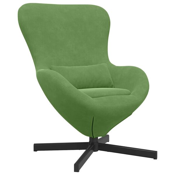 vidaXL Eiersessel Hellgr&uuml;n 63 x 73 x 90 cm Samt