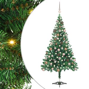 vidaXL K&uuml;nstlicher Weihnachtsbaum Beleuchtung Kugeln 120cm 230 Zweige