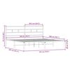 vidaXL Metallbett ohne Matratze Sonoma-Eiche 180x200 cm