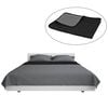 vidaXL Zweiseitige Tagesdecke Gesteppt 170 x 210 cm Grau und Schwarz