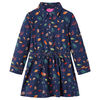 Kinderkleid mit Langen &Auml;rmeln Marineblau 104