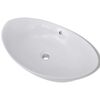 vidaXL Waschbecken Keramik Oval mit &Uuml;berlauf 23,2" x 15,2"