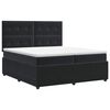 vidaXL Boxspringbett mit Matratze Schwarz 200 x 200 cm Samt