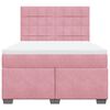 vidaXL Boxspringbett mit Matratze Rosa 140x200 cm Samt