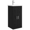 vidaXL Badezimmerschrank mit Waschbecken Schwarze Eiche