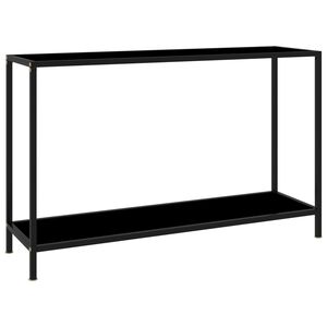 vidaXL Konsolentisch Schwarz 120x35x75 cm Hartglas