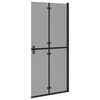 vidaXL Walk-in Duschwand Schwarz 90 x 6,5 x 190 cm