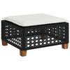 vidaXL 8-tlg. Garten-Sofagarnitur mit Kissen Schwarz Poly Rattan