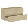 vidaXL Badm&ouml;bel-Set Sonoma-Eiche Holzwerkstoff