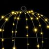 vidaXL Ball mit 160 LEDs Warmwei&szlig; 50,5 x 50,5 x 52 cm Metall