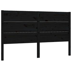 vidaXL Kopfteil Schwarz 206x4x100 cm Massivholz Kiefer
