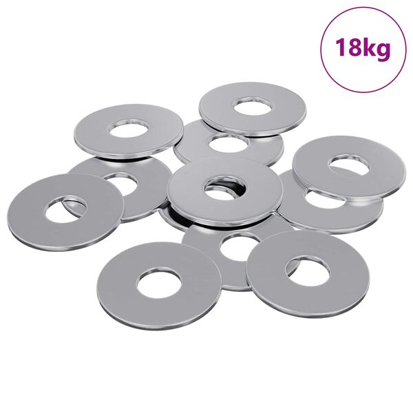 vidaXL Unterlegscheiben 9000 pcs Silber Eisen